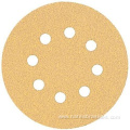 Gold Paper Back Sandpaper Disc Customized Inch Hole